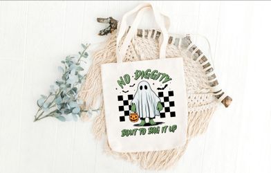 Halloween Ghost Canvas Tote Bag