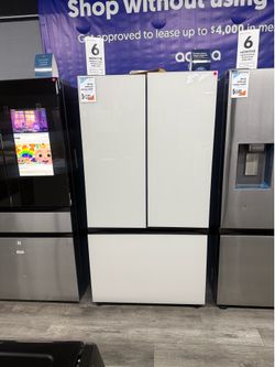SAMSUNG BESPOKE 30 CU FT WHITE GLASS FRENCH DOOR REFRIGERATOR 🔥