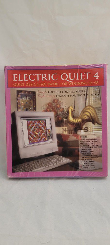 Electric Quilt Design Software Windows 95/98 Cd Complete Patterns New Sealed 