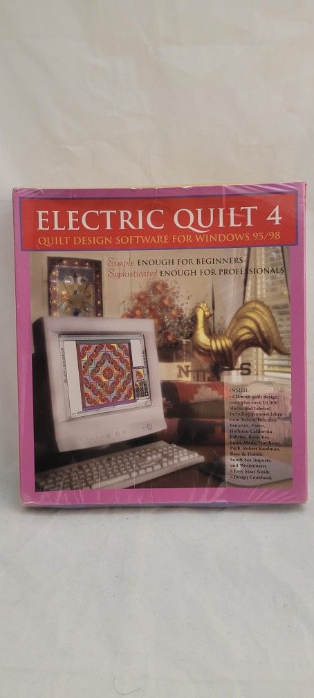Electric Quilt Design Software Windows 95/98 Cd Complete Patterns New Sealed