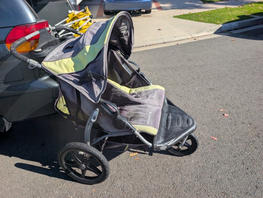 Double Stroller Jogger Baby Trend And Graco Highchair 