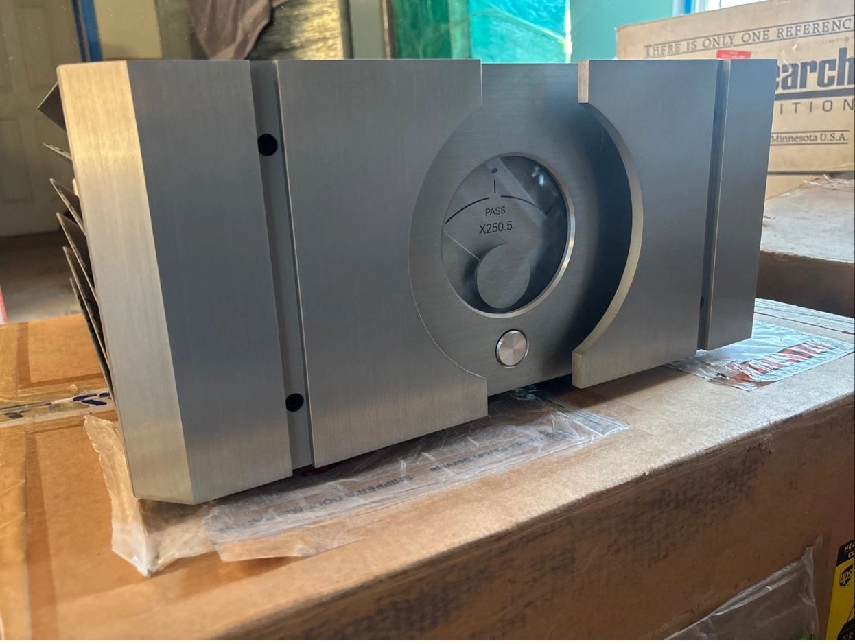 Pair Of Pass Labs X-250.5 Stereo Amplifiers