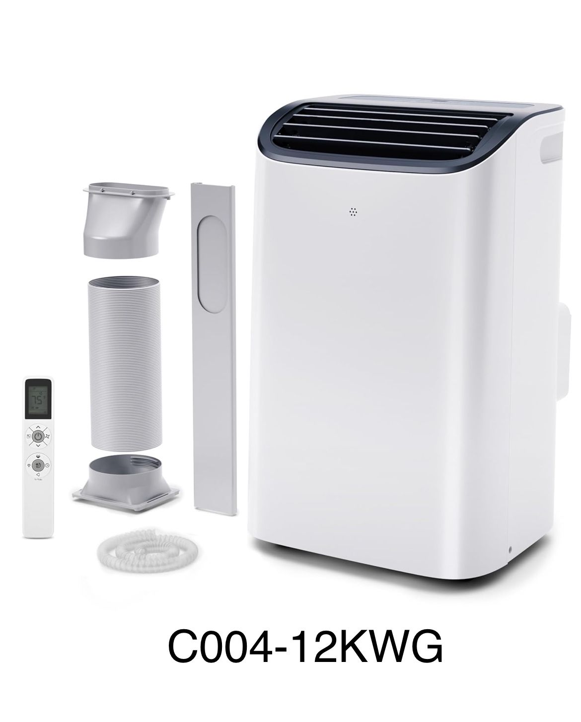 Portable Air Conditioners 12,000 Btu, 3 in 1 Portable Cooling AC with Dehumidifier, Fan Modes, Stand-up AC Unit with 46dB Low Noise & 24H Timer, Sleep