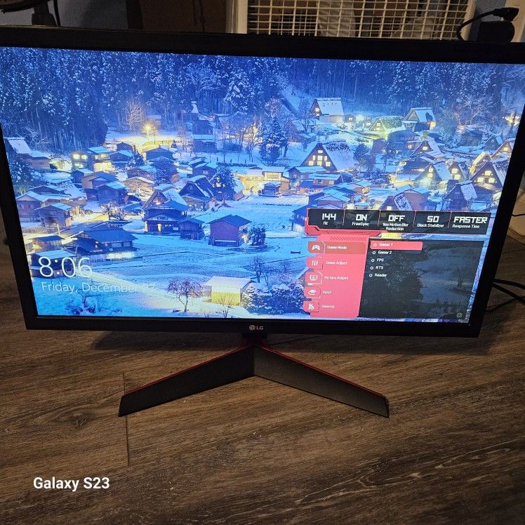 24" LG 24GN50W-B UltraGear FHD 144Hz 1ms Gaming Monitor with FreeSync