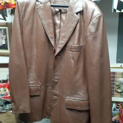 Men's Brown Leather Jacket Cpt 9