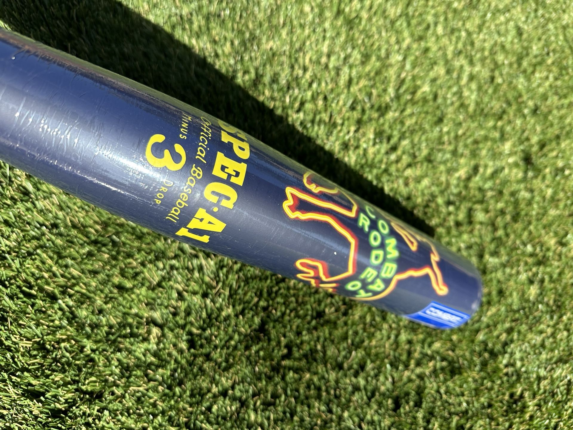 BRAND NEW IN WRAPPER! 33” Combat Baseball Bat Saddle Up Rodeo (navy)