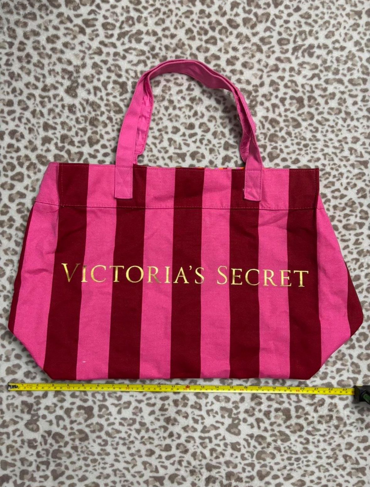 Victoria’s Secret Pink Striped Vintage Canvas Tote