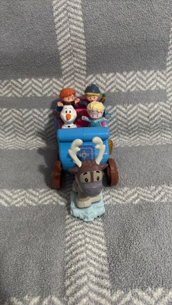 Fisher Price Little People Disney Frozen Kristoff's Sleigh w/Elsa Anna Olaf Sven