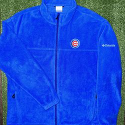 Chicago Cubs Columbia Men's Fleece Jacket Size XXL Blue MLB Baseball Full Zip
