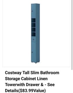 Costway Tall Slim Bathroom Storage Cabinet