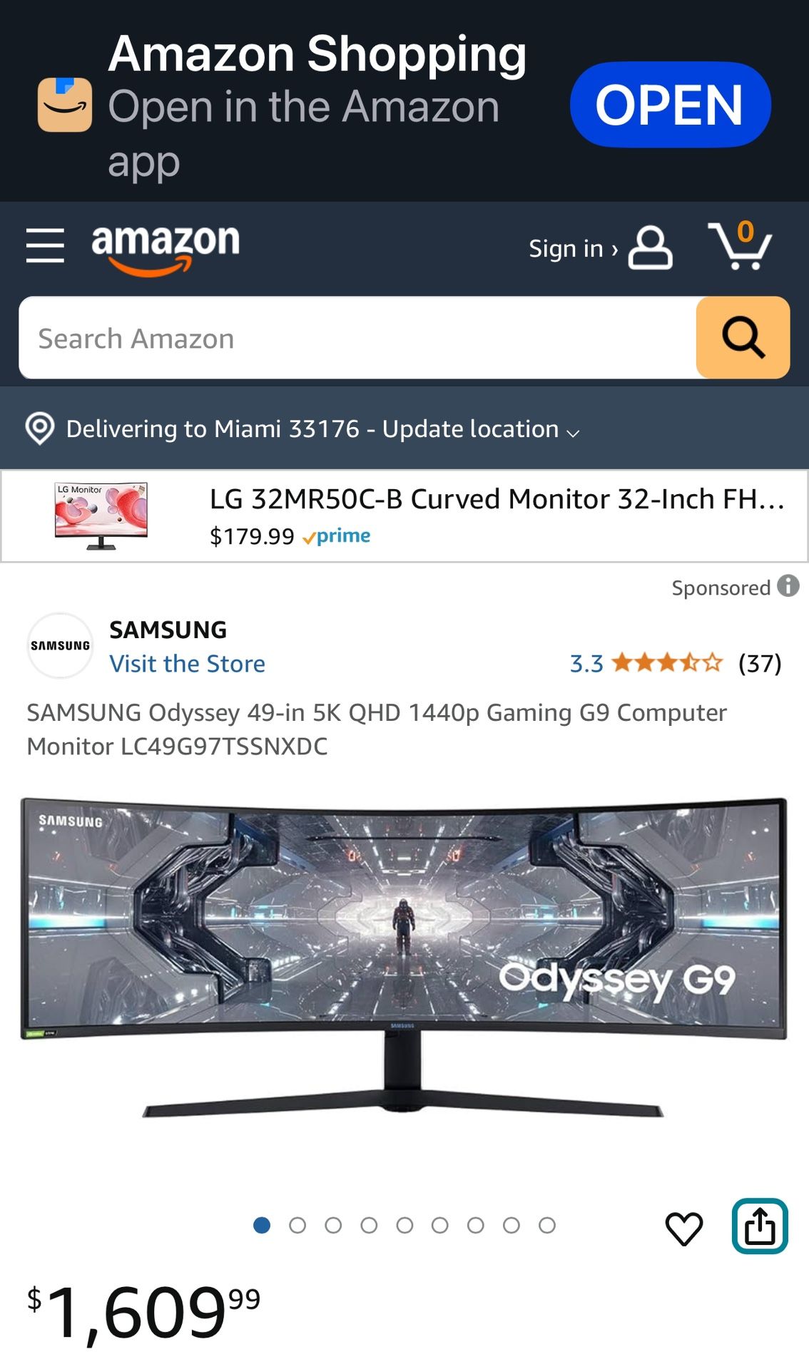 Gaming Monitor Curve Ultra White