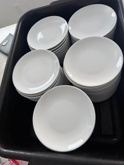 Small White Ceramic Bnb Plates  75 Bulk