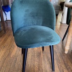 Velvet Upholstered Dining Chairs - Set Of 4