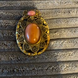 Vintage Coral Pendant 