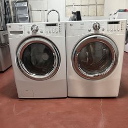 LG washing machine set with gas dryer in perfect working condition. 4.5 washer capacity, 7.4 dryer. Delivered to your home and installed with a 3-mont