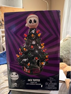 Jack Skellington Nightmare Before Christmas Led Light Up Ceramic Christmas Tree