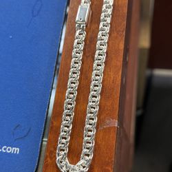 26 Inch 7mm 43 Grams Silver Chino Link Chain 