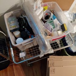 A lot.\nOf hand tools and also welding cable a hundred feet