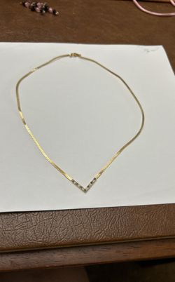 Vintage Avon Sapphire/Diamond Necklace