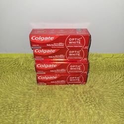 4 Colgate Toothpaste Optic White Stain Fighter 4.2oz Clean Mint Paste