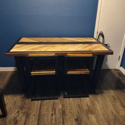 Industrial Metal Wood Table