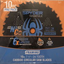 7 1/4” (10pc) 24 Tooth Framing Saw Blades