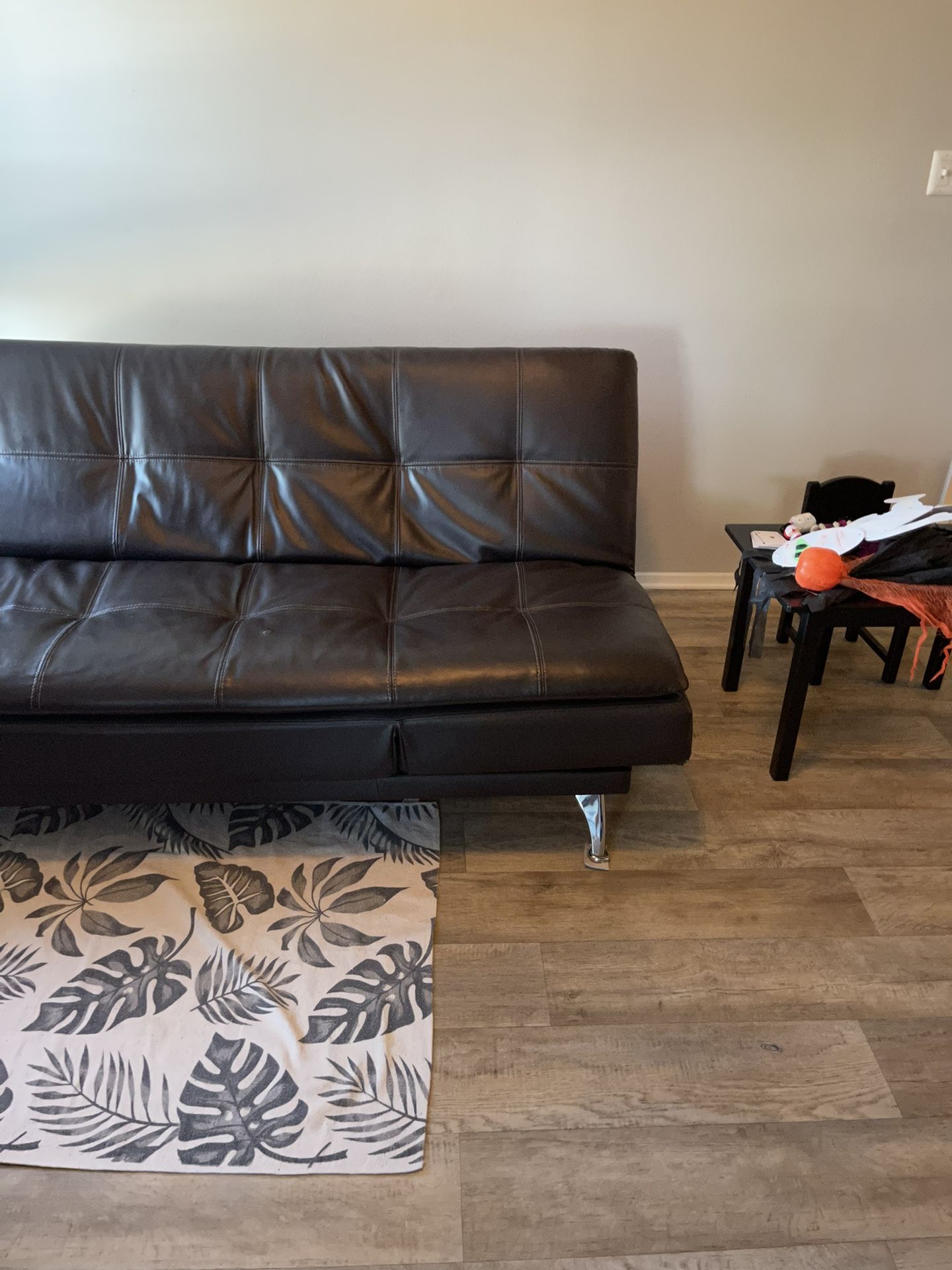 Futon leather couch  