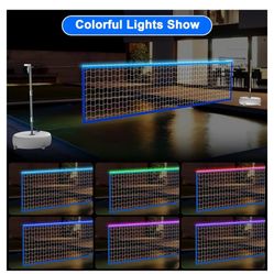 Alpocouts Pool Volleyball Net Set With Lights