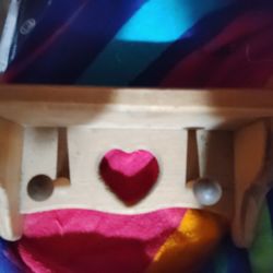 Small Heart Shelf With 2 Hooks 