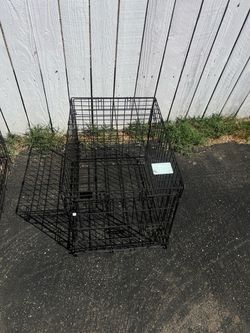Black Wire Folding Dog Crate