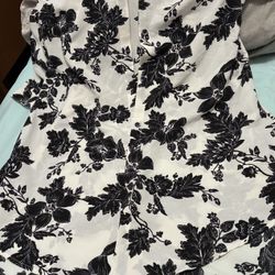 Women's Clothing Bundle: Floral Blouse, Patterned Quarter-Zip, and Blue Skirt $5 each