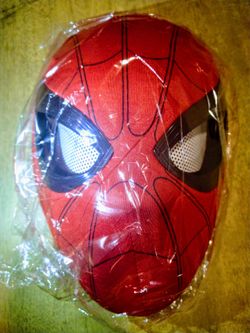 Marvel Spider-Man Classic RED Mask Moving Eyes Chin Control Spidey Shield Masks