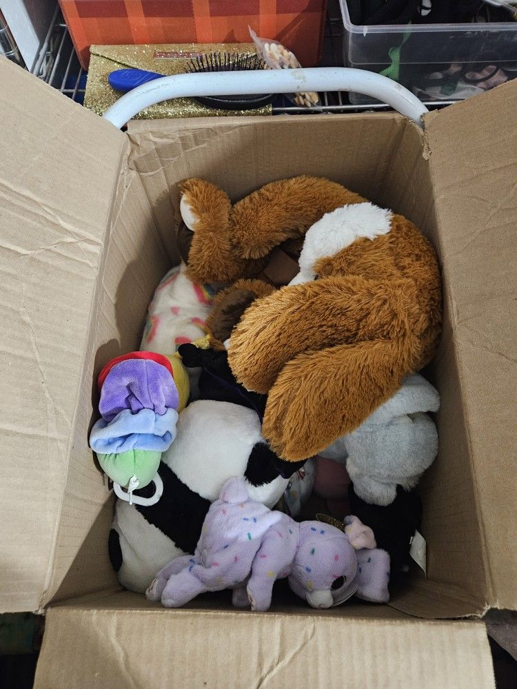 3 Large Boxes of Plushies