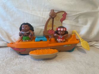 Fisher Price Little People Moana&Maui’s Sail boat w/ Figures