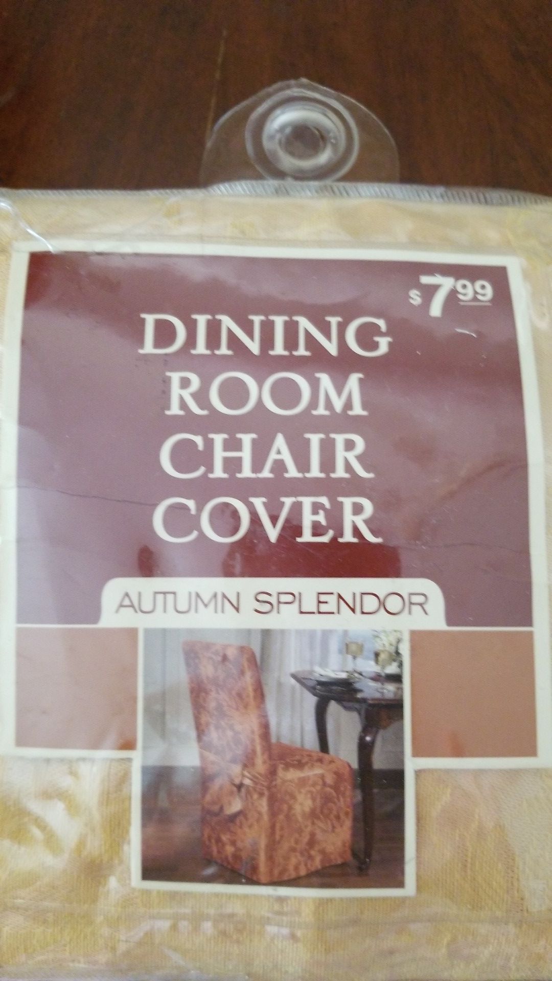 Dining Room chair covers brand new package, I have 2 for $8.00 complete