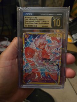 CGC Pristine 10 Monkey D. Luffy One Piece Card OP05-119