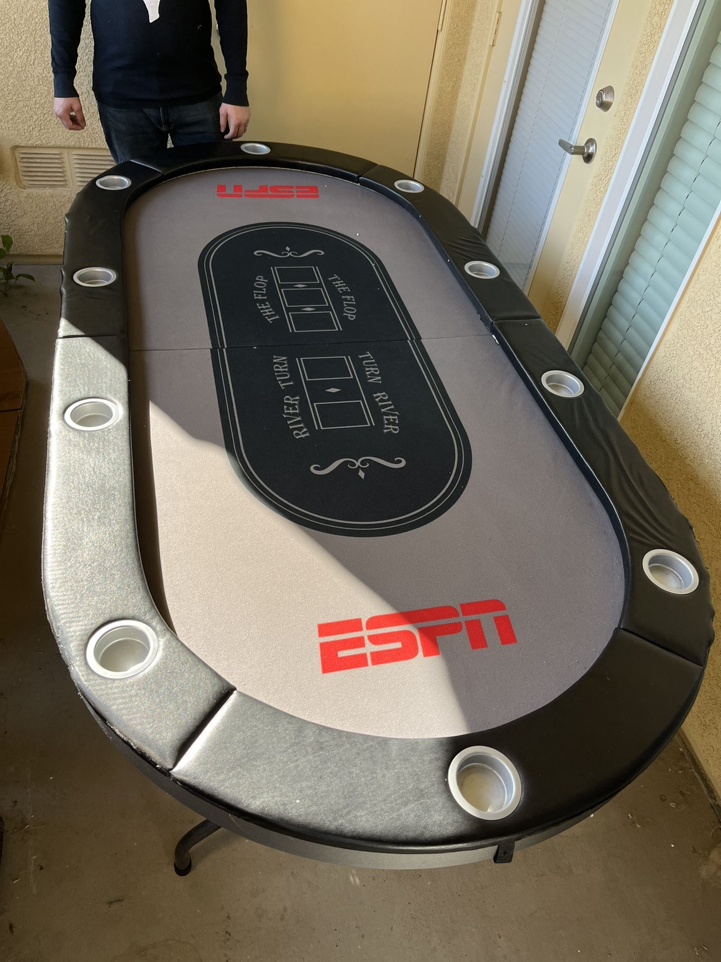 ESPN 10 Player Foldable Poker Table for Sale in San Diego CA