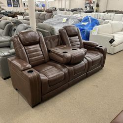 New🥳$10 Down Payment Finance ⛲Backtrack Brown Reclining Sofa
