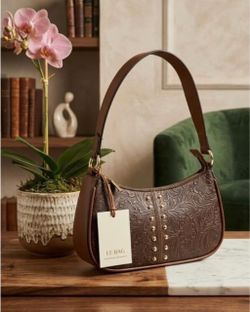 Le Bag Embossed Leather Shoulder Bag
