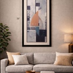 Large Modern Framed Art Abstract