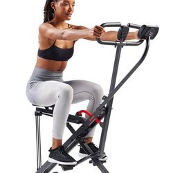Sunny Health & Fitness Row-N-Ride Squat Assist Trainer for Glutes Workout With Adjustable Resistance