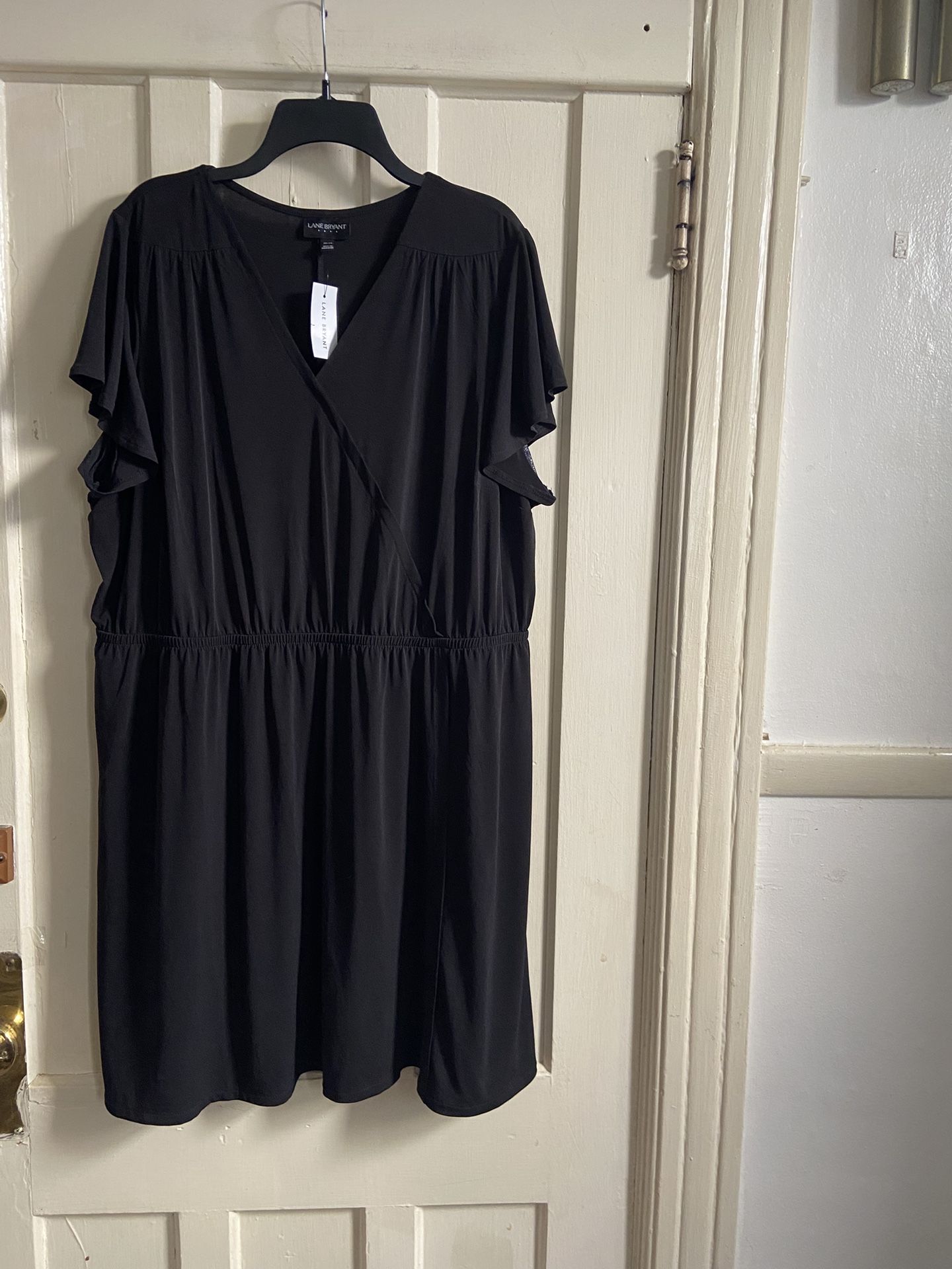 Lane Bryant women’s black midi dress 22-24-New