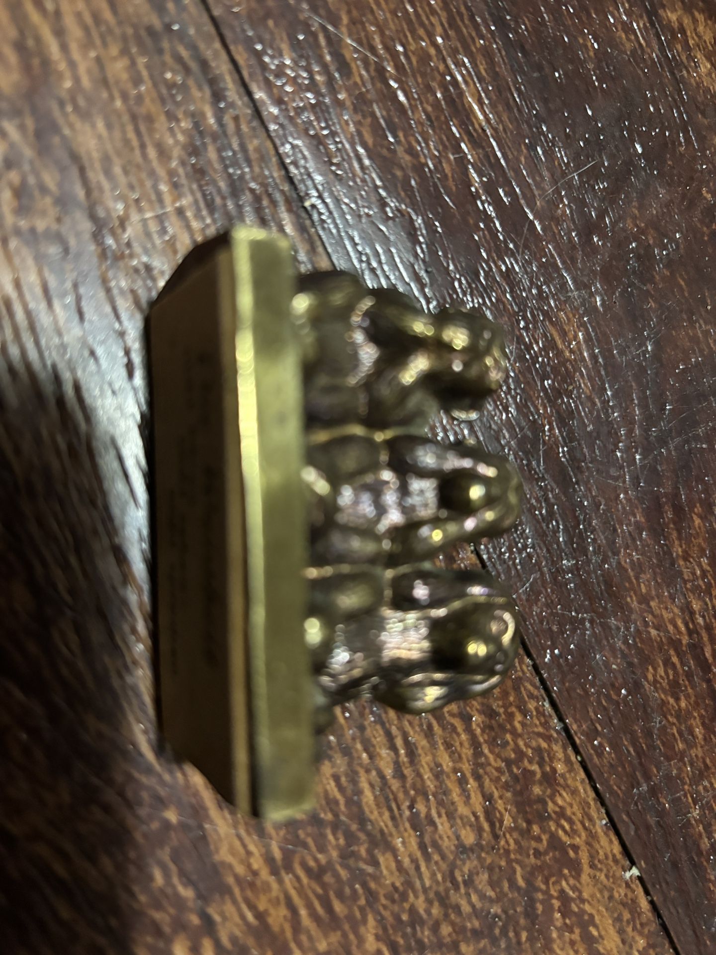 Mini Brass “Die Weisheit” Figurine – See No Evil, Hear No Evil, Speak No Evil (German)