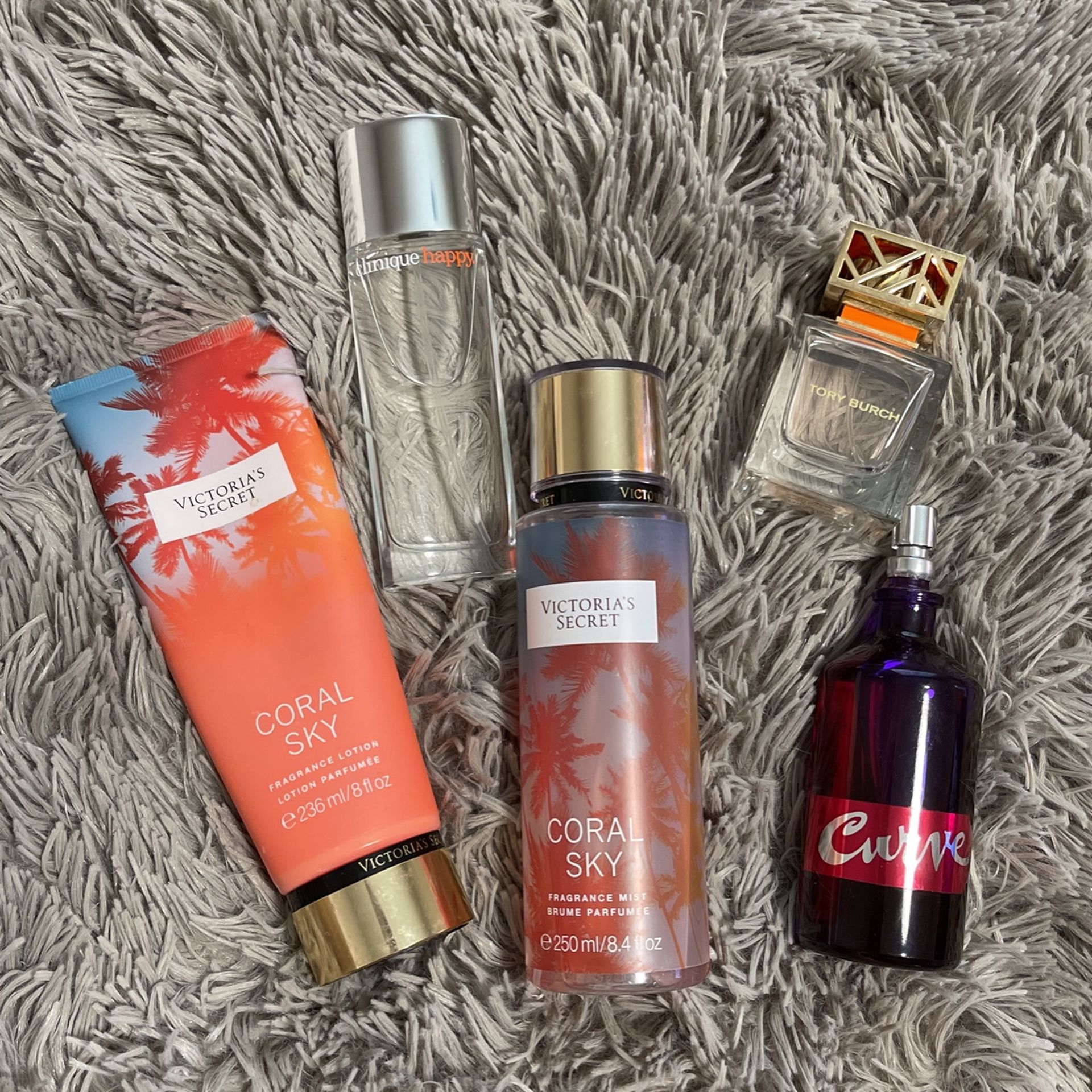 Perfume Lot-Tory Burch, Clinique happy And More 