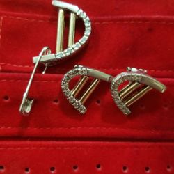 Sterling Silver 925 and 18K Gold with Emeralds, Sapphire, Zirconia 