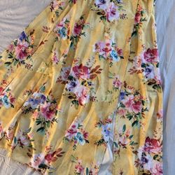 Handmade Floral Skirt with  Front  Side Slit — Worn Once