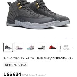 Air Jordan 12 Retro 'Dark Grey' 130690-005