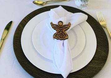Laser Cut Mdf Angels Napkin Rings (60)