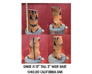 Spooky Log Hand Carved