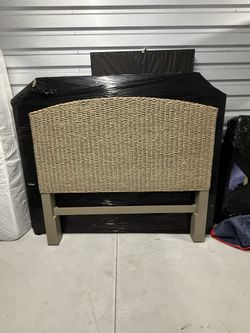 Queen Wicker Headboard